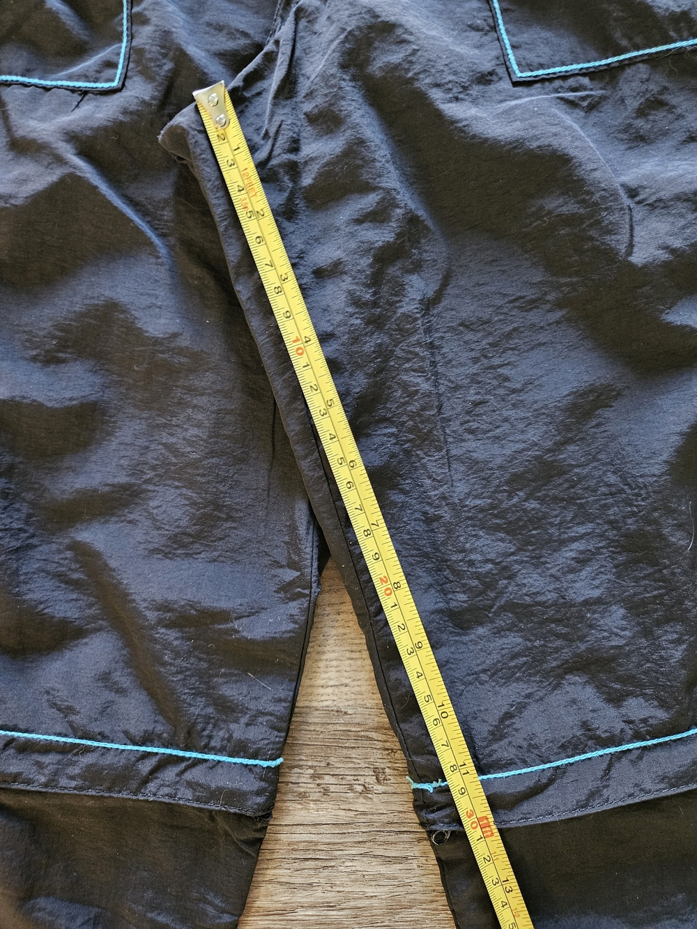 Zumba Fitness Men's Black Zip It Convertible Cargo Pants With Teal Embroidery - Picture 5 of 14